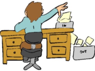 Sticker Custom Preview Image #039431 Business Office Cartoons In Out Trays4