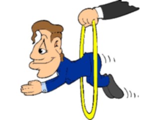 Sticker Custom Preview Image #039448 Business Office Cartoons Jumping Through Hoops