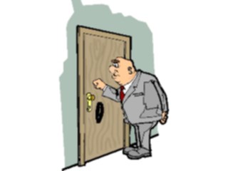 Sticker Custom Preview Image #039455 Business Office Cartoons Knockingon Door