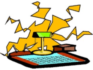 Sticker Custom Preview Image #039459 Business Office Cartoons Lamp Desk4