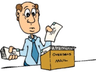 Sticker Custom Preview Image #039508 Business Office Cartoons Mailroom Sorting2