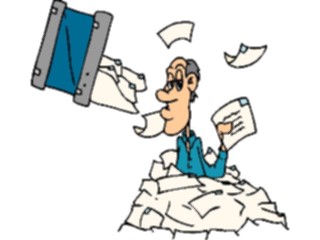 Sticker Custom Preview Image #039509 Business Office Cartoons Mailroom Sorting3