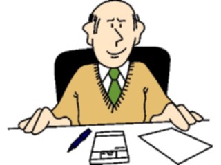 Sticker Custom Preview Image #039515 Business Office Cartoons Manat Desk01