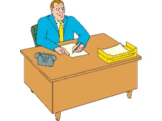 Sticker Custom Preview Image #039517 Business Office Cartoons Manat Desk03