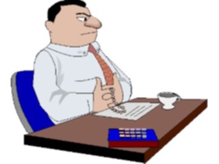 Sticker Custom Preview Image #039524 Business Office Cartoons Manat Desk10