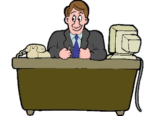 Sticker Custom Preview Image #039525 Business Office Cartoons Manat Desk11