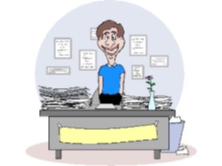 Sticker Custom Preview Image #039529 Business Office Cartoons Manat Desk15