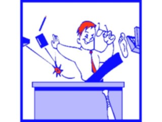 Sticker Custom Preview Image #039531 Business Office Cartoons Man Clearing Desk