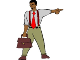 Sticker Custom Preview Image #039544 Business Office Cartoons Man Pointing1