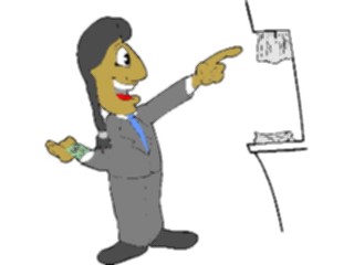 Sticker Custom Preview Image #039546 Business Office Cartoons Man Pointing3