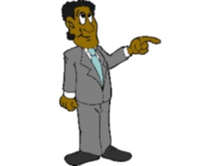 Sticker Custom Preview Image #039547 Business Office Cartoons Man Pointing4