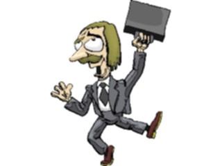 Sticker Custom Preview Image #039552 Business Office Cartoons Manwith Briefcase3