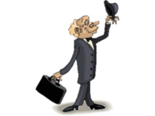 Sticker Custom Preview Image #039555 Business Office Cartoons Manwith Briefcase6