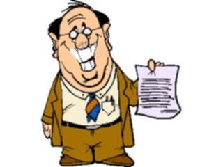 Sticker Custom Preview Image #039560 Business Office Cartoons Manwith Document2