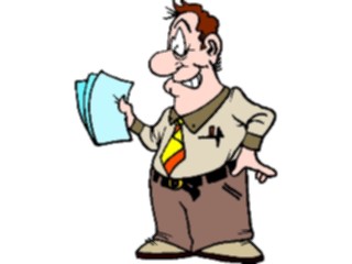 Sticker Custom Preview Image #039561 Business Office Cartoons Manwith Files1