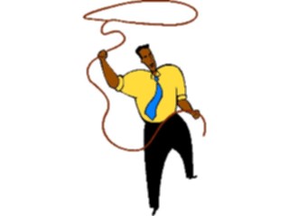 Sticker Custom Preview Image #039565 Business Office Cartoons Manwith Lasso