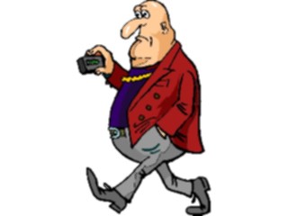 Sticker Custom Preview Image #039566 Business Office Cartoons Manwith Pager