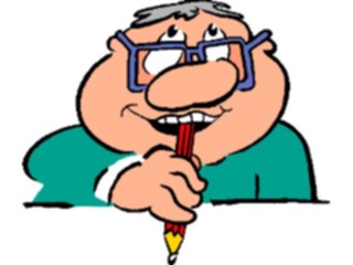 Sticker Custom Preview Image #039567 Business Office Cartoons Manwith Pencil