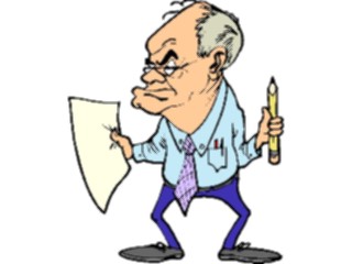 Sticker Custom Preview Image #039568 Business Office Cartoons Manwith Pencil Paper