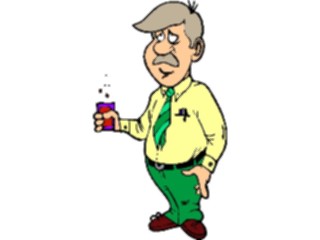 Sticker Custom Preview Image #039569 Business Office Cartoons Manwith Seltzer