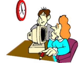 Sticker Custom Preview Image #039574 Business Office Cartoons Man Woman Working