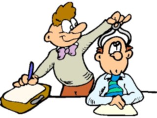 Sticker Custom Preview Image #039579 Business Office Cartoons Measuring Head