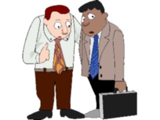 Sticker Custom Preview Image #039610 Business Office Cartoons Men Conspiring