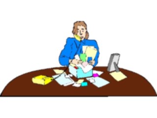 Sticker Custom Preview Image #039616 Business Office Cartoons Messy Desk