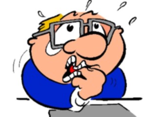 Sticker Custom Preview Image #039633 Business Office Cartoons Nervous