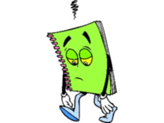 Sticker Custom Preview Image #039658 Business Office Cartoons Notebook Sad