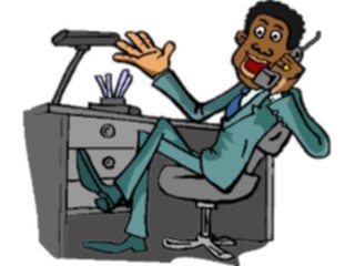 Sticker Custom Preview Image #039685 Business Office Cartoons On Cellular Phone4