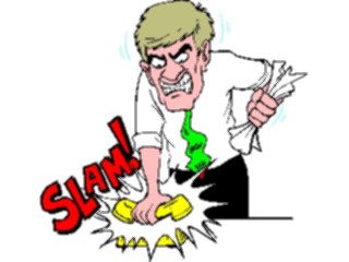 Sticker Custom Preview Image #039736 Business Office Cartoons On Phone Slam