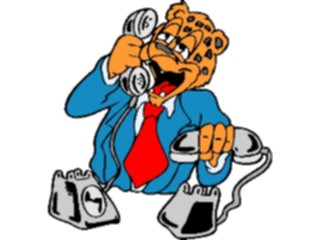 Sticker Custom Preview Image #039738 Business Office Cartoons On Phones Cheetah