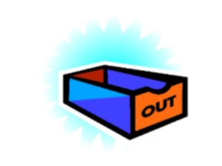 Sticker Custom Preview Image #039746 Business Office Cartoons Out Tray1