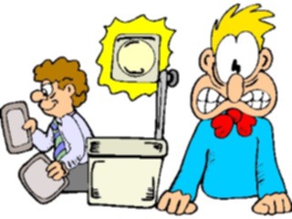 Sticker Custom Preview Image #039754 Business Office Cartoons Overhead Projector5