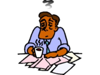 Sticker Custom Preview Image #039757 Business Office Cartoons Overworked2