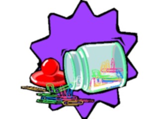 Sticker Custom Preview Image #039767 Business Office Cartoons Paper Clip Holder1