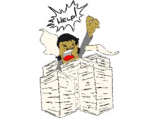 Sticker Custom Preview Image #039780 Business Office Cartoons Paperwork Frustration