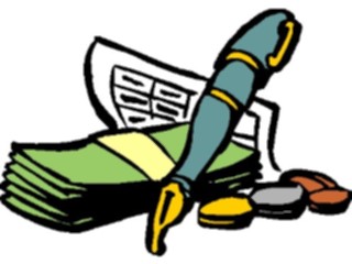 Sticker Custom Preview Image #039798 Business Office Cartoons Pen Money