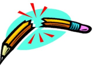 Sticker Custom Preview Image #039810 Business Office Cartoons Pencil Broken