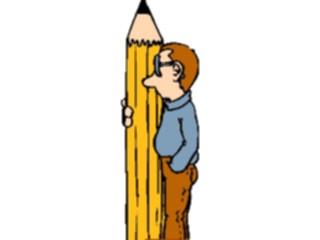 Sticker Custom Preview Image #039814 Business Office Cartoons Pencil Lover