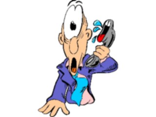 Sticker Custom Preview Image #039831 Business Office Cartoons Phone Drooling