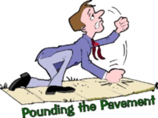 Sticker Custom Preview Image #039853 Business Office Cartoons Poundingthe Pavement