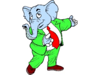 Sticker Custom Preview Image #039914 Business Office Cartoons Presenter Elephant