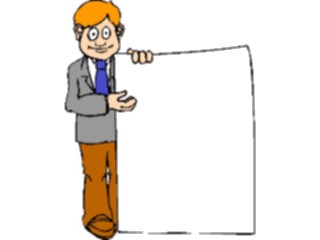 Sticker Custom Preview Image #039916 Business Office Cartoons Presenterwith Sign