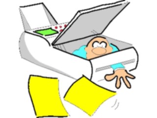 Sticker Custom Preview Image #039931 Business Office Cartoons Printer4