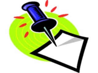 Sticker Custom Preview Image #039947 Business Office Cartoons Push Pin02