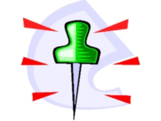 Sticker Custom Preview Image #039958 Business Office Cartoons Push Pin13