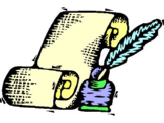 Sticker Custom Preview Image #039967 Business Office Cartoons Quill Parchment