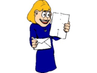 Sticker Custom Preview Image #039977 Business Office Cartoons Readinga Letter